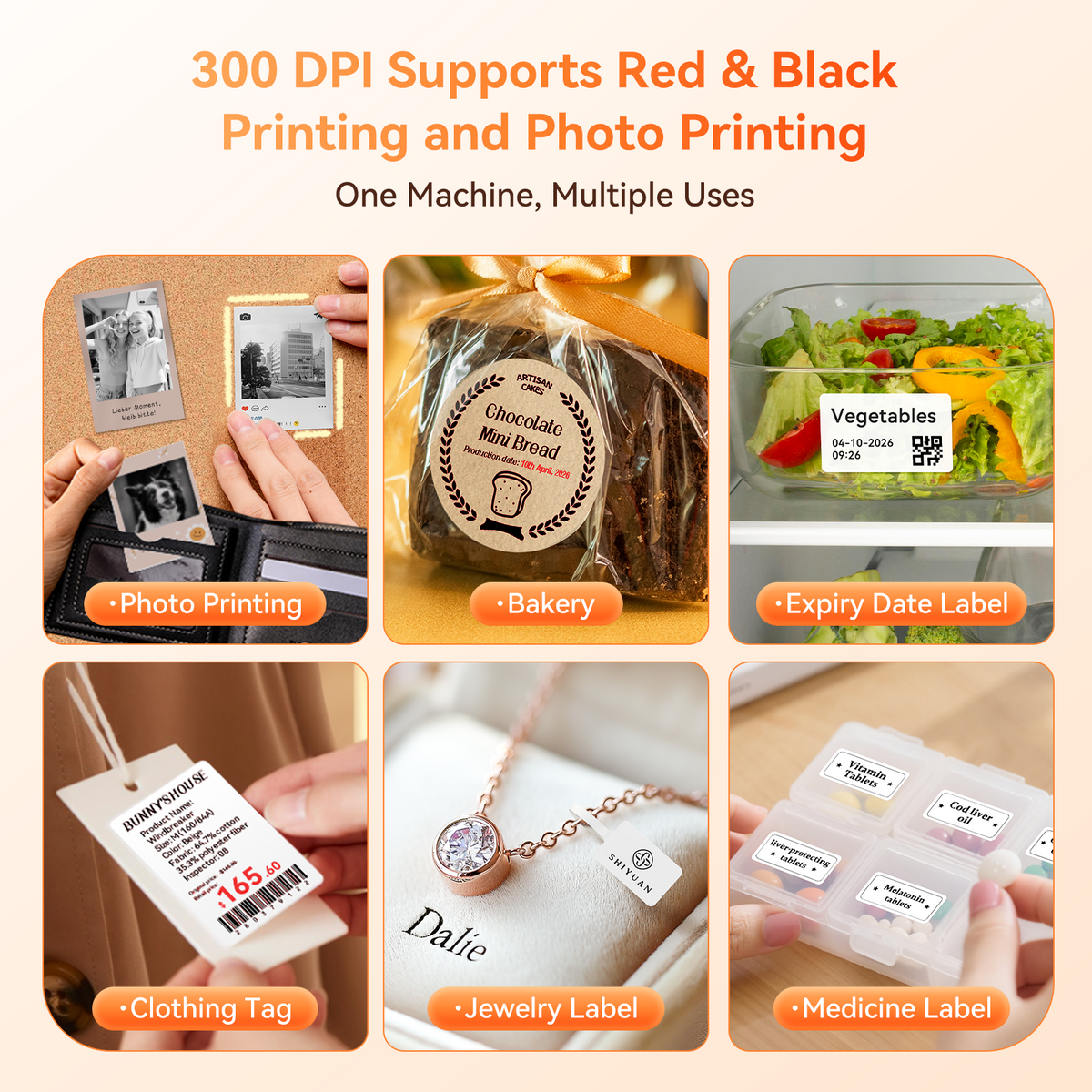 NIIMBOT - B2 Pro 300dpi Bluetooth Label Printer Incl Label Roll