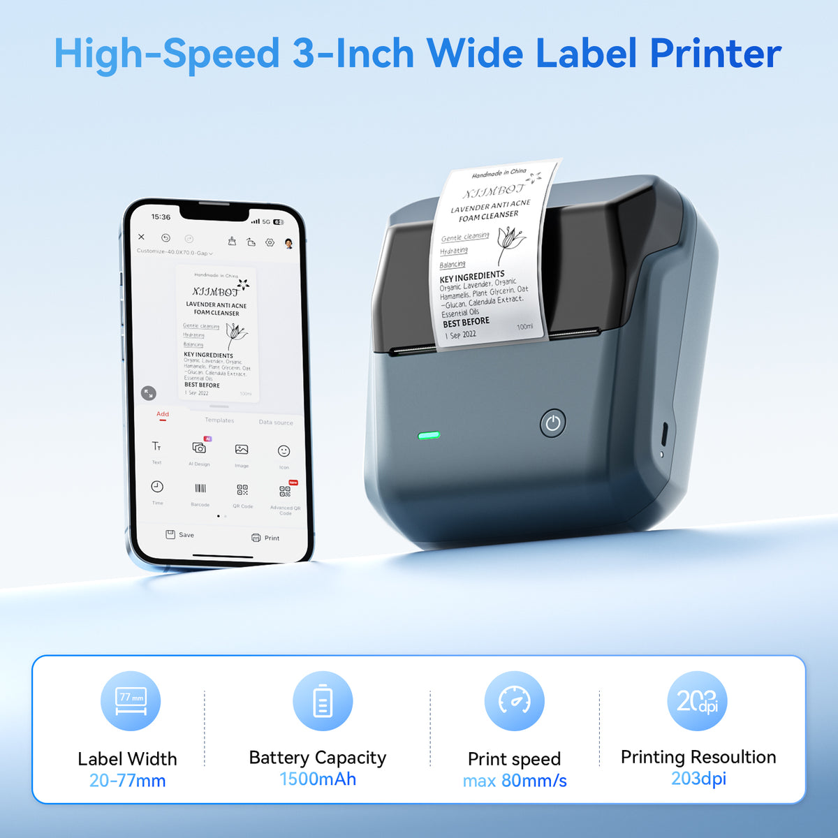 NIIMBOT - B31 Bluetooth Label Printer Incl Label Roll