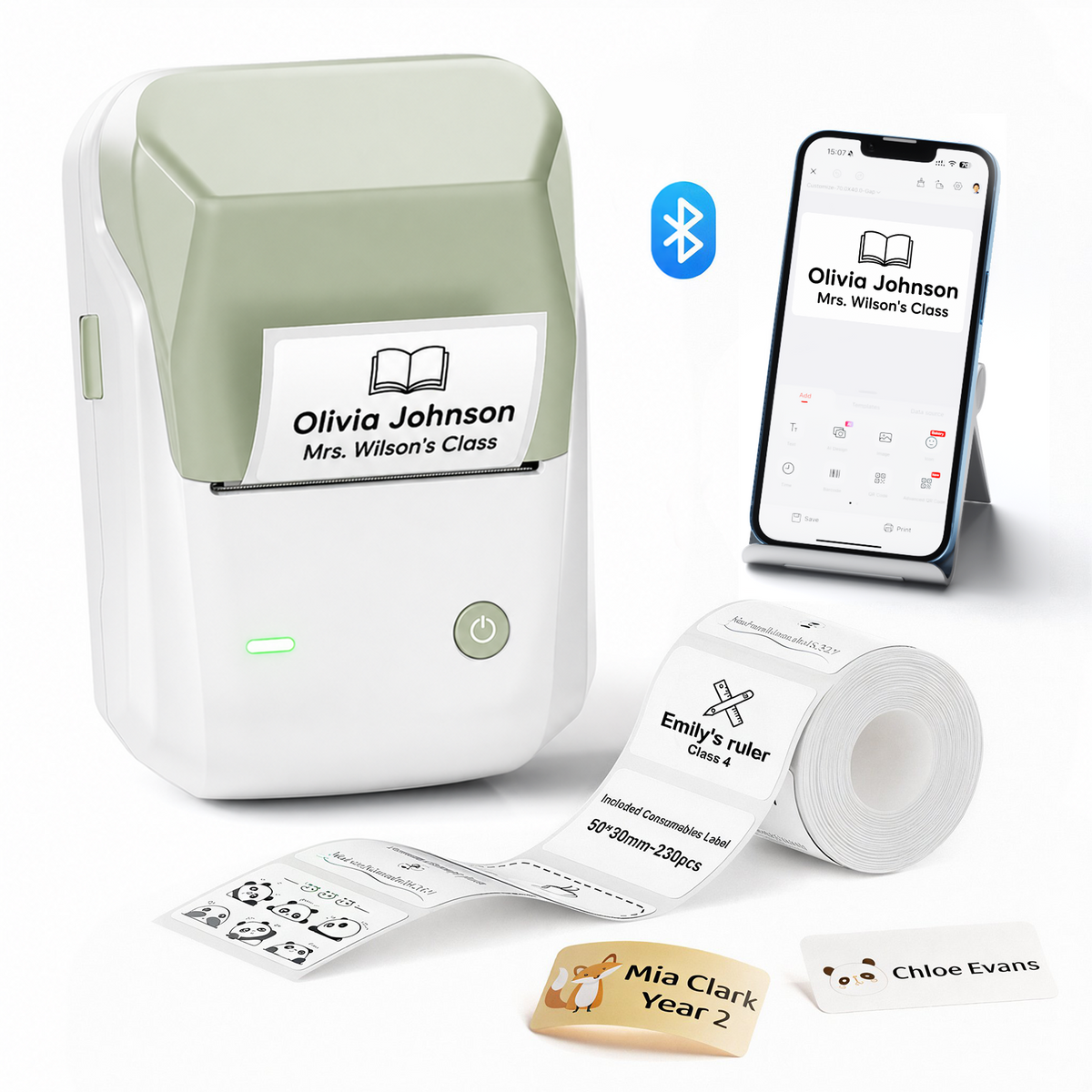 NIIMBOT - B1 Bluetooth Label Printer Incl Label Roll