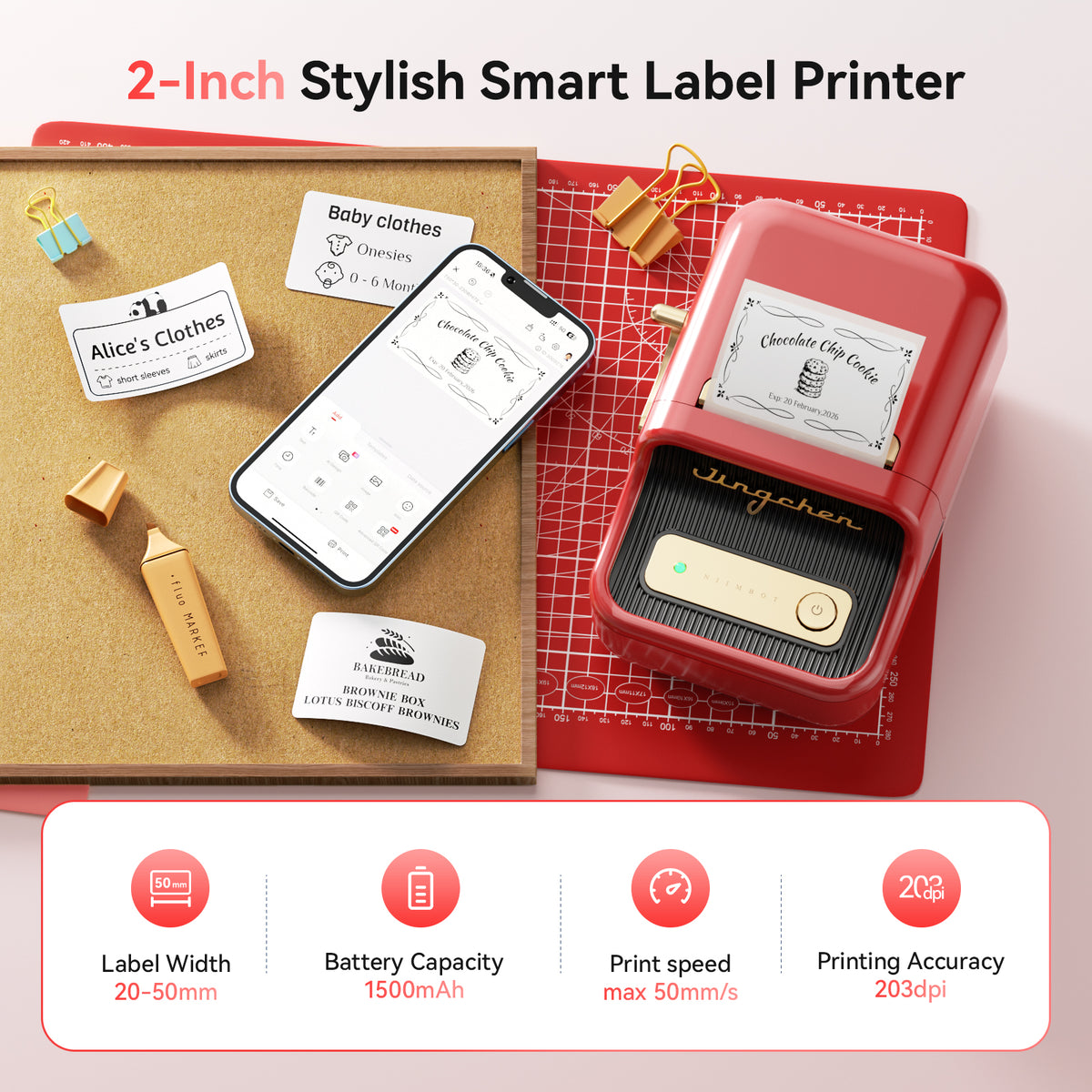 NIIMBOT - B21S Bluetooth Label Printer Incl Label Roll