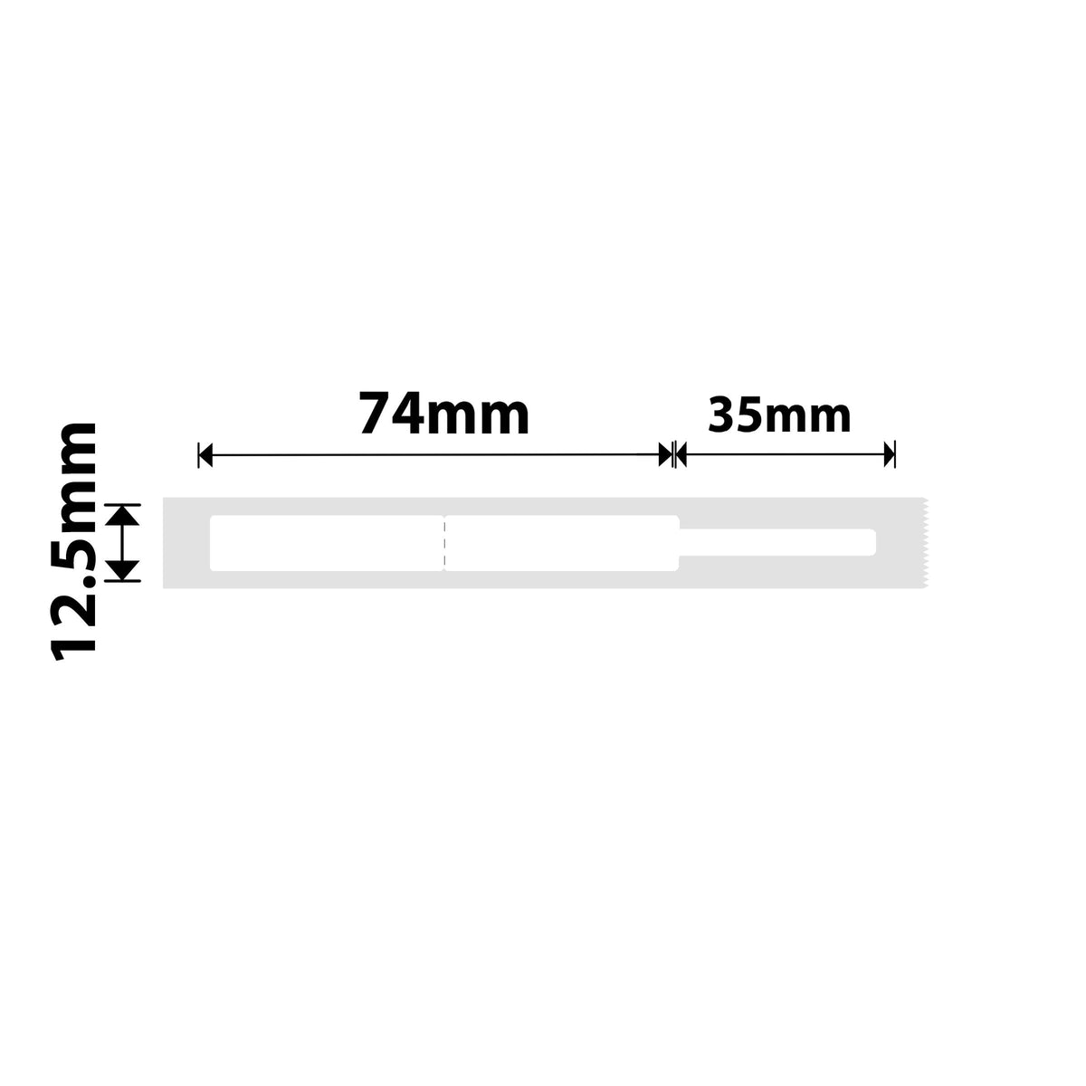 NIIMBOT - D Range - 12.5x109mm - White Cable - 60 Labels
