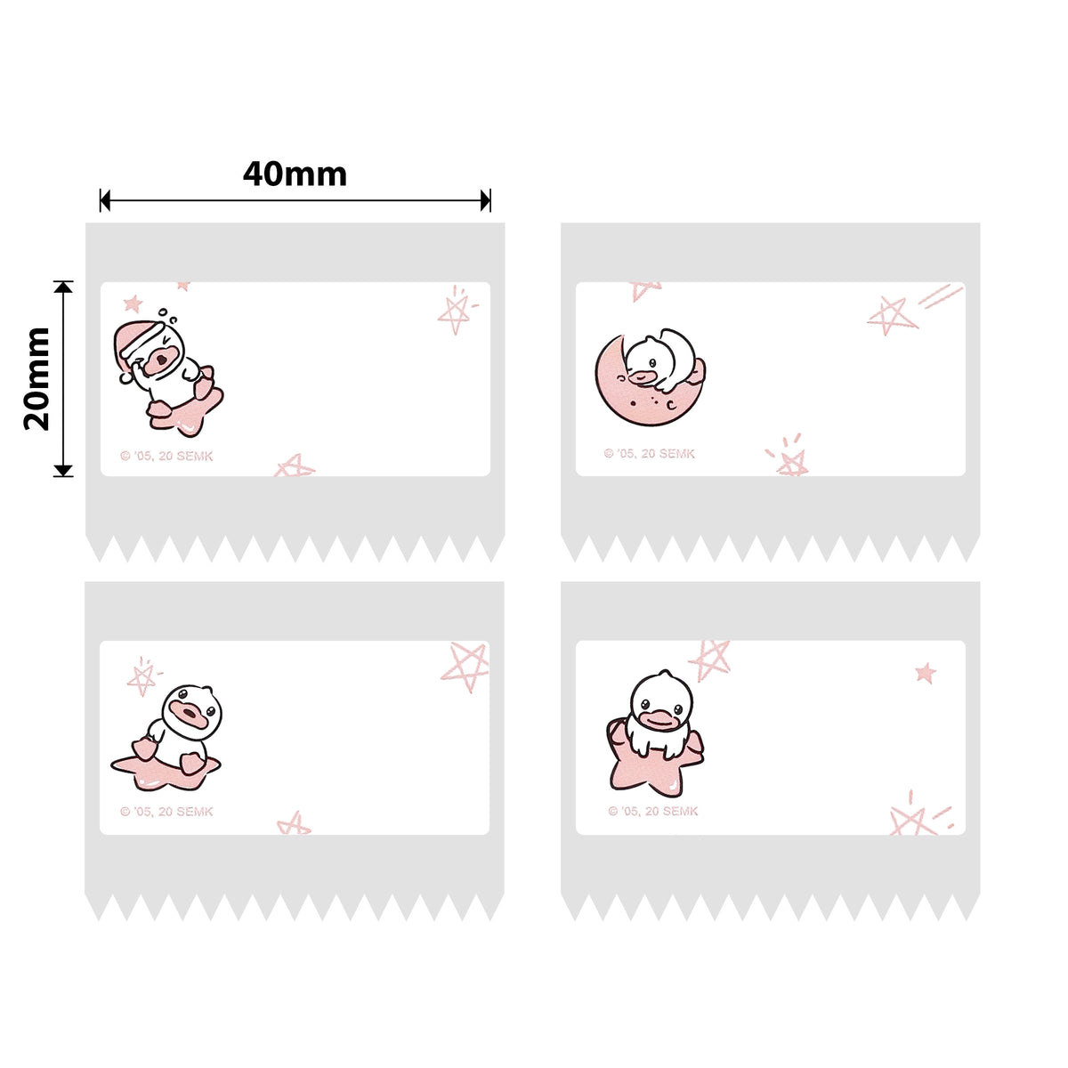 NIIMBOT - B Range - 40x20mm - Duck - 320 Labels