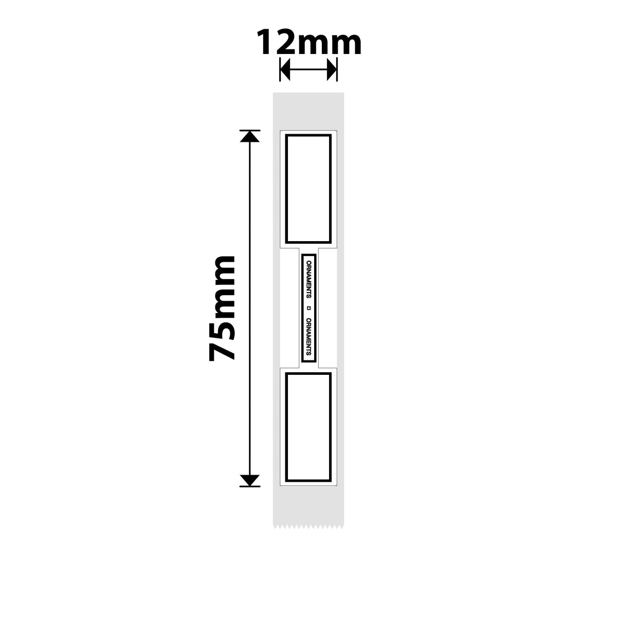 NIIMBOT - D Range - 12x75mm - Simple Cable - 90 Labels