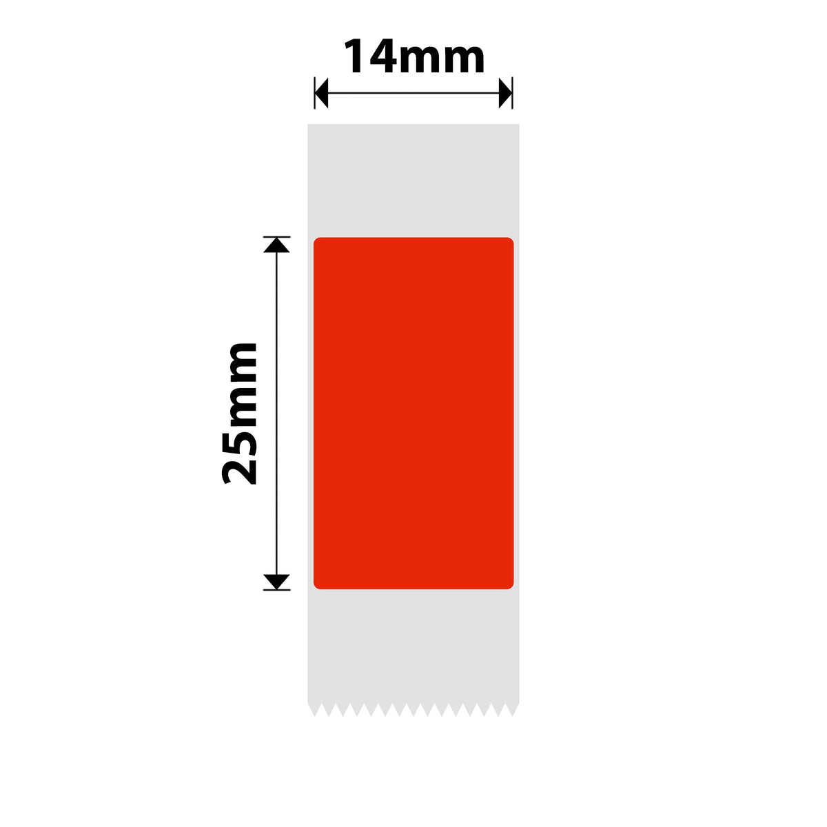 NIIMBOT - D Range - 14x25mm - Red - 225 Labels