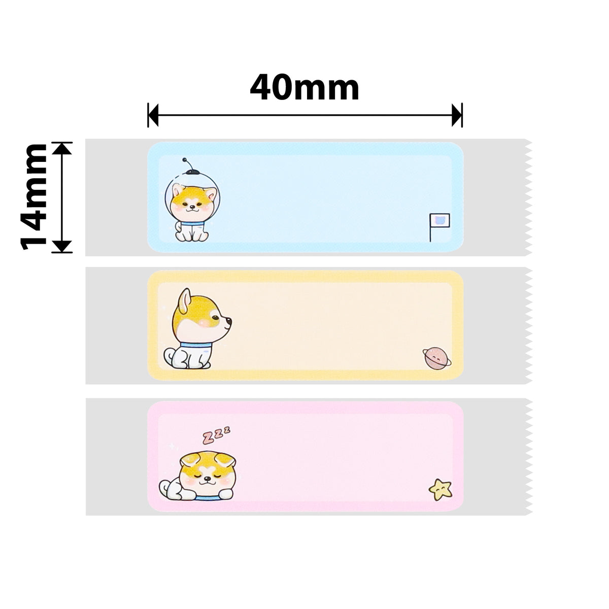 NIIMBOT - D Range - 14x40mm - Dreaming Puppy - 160 Labels