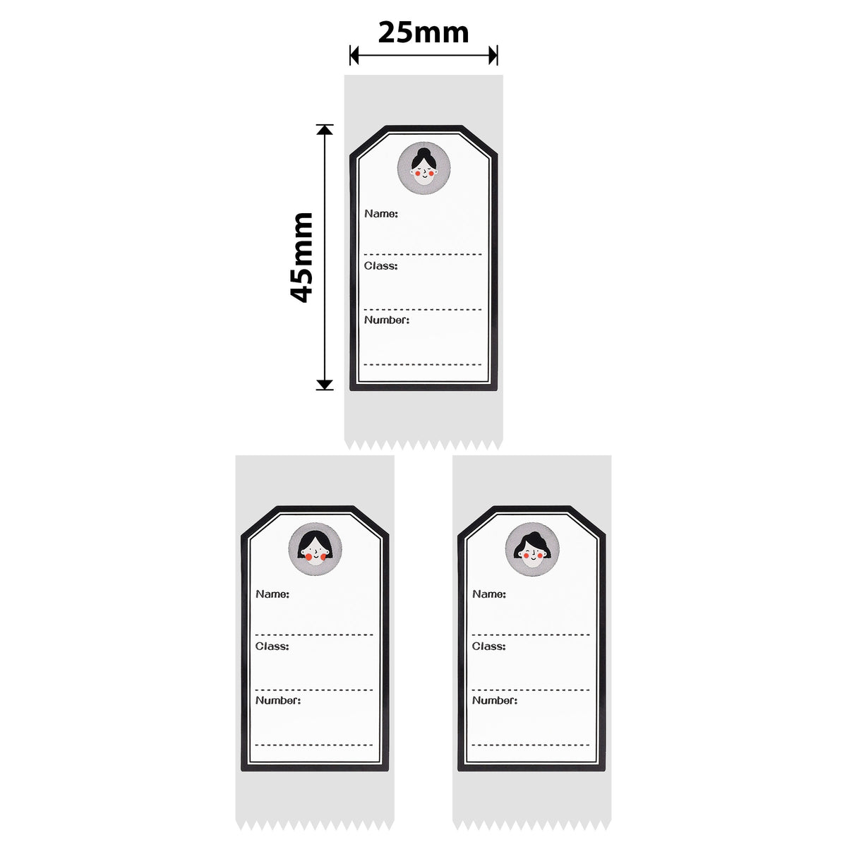 NIIMBOT - D101 Only - 25x45mm - Young Girl - 150 Labels