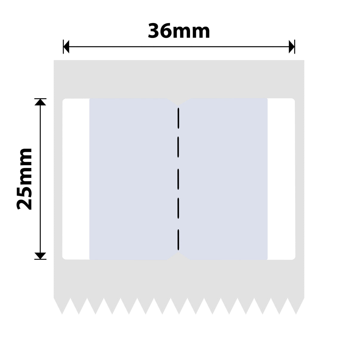 NIIMBOT - B Range - 36x25mm - Grey Index Sticker - 260 Labels