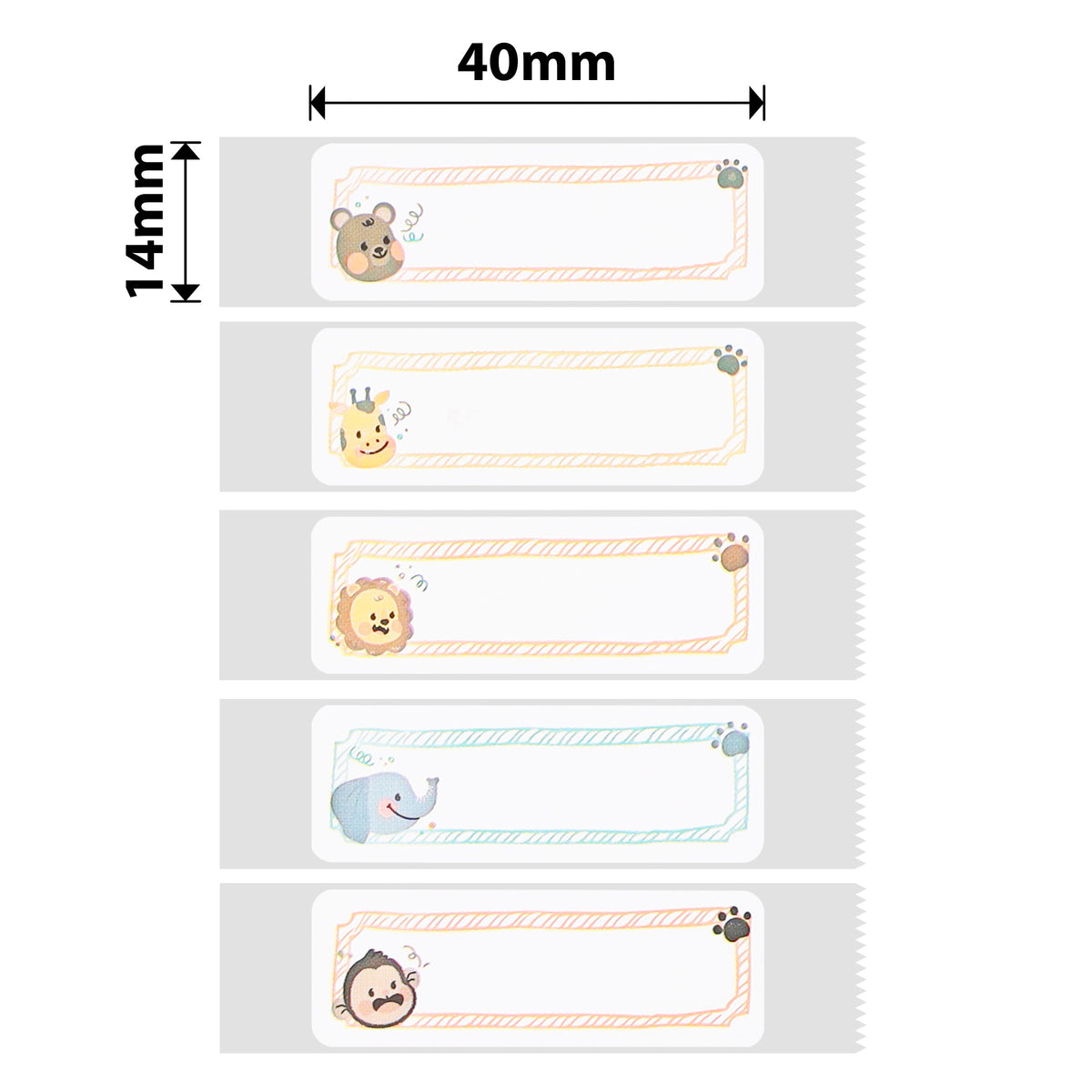 NIIMBOT - N1 - 14x40mm - Circus Iron On - 60 Labels