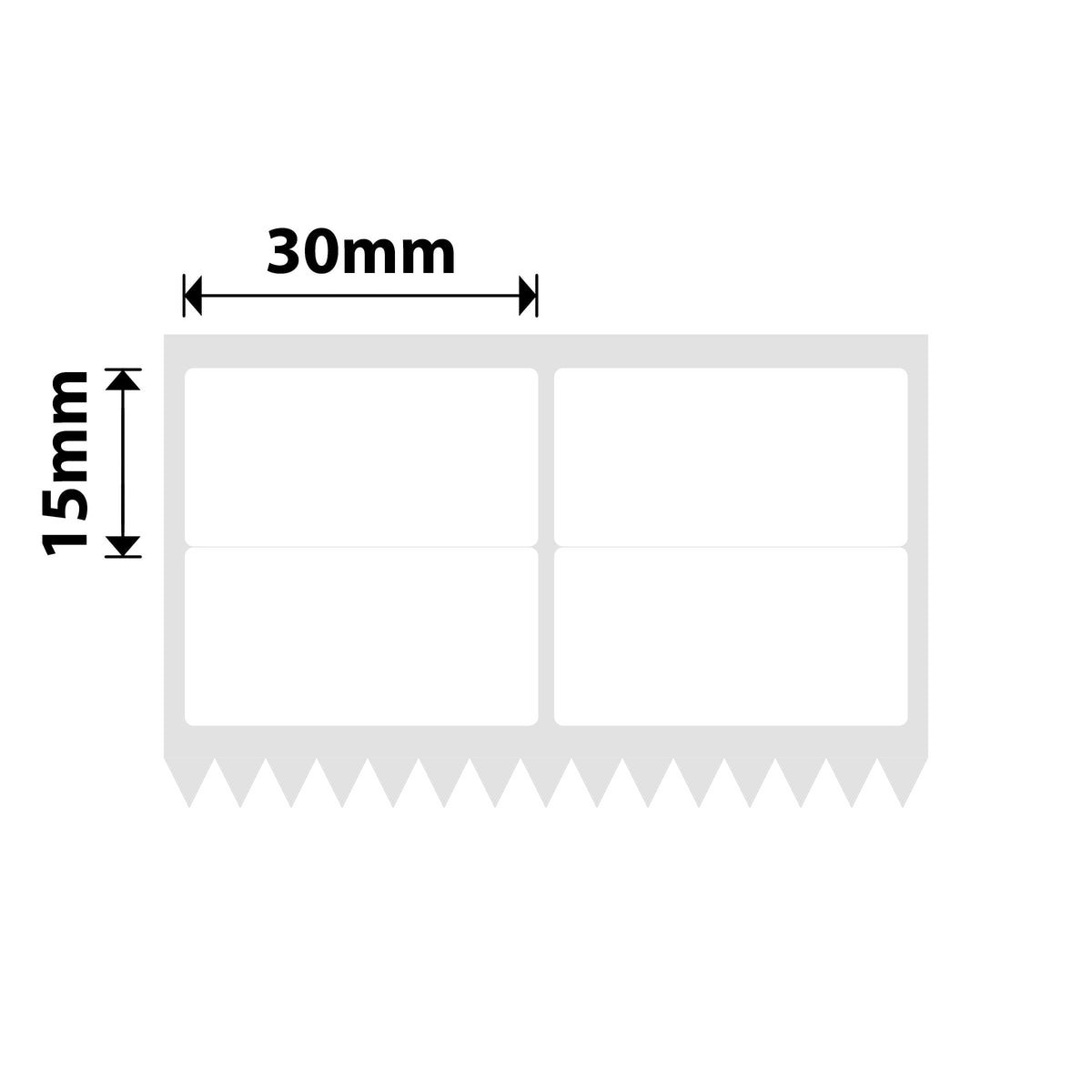 NIIMBOT - K3 Only - 30x15mm/2L2R - White - 3,600 Labels