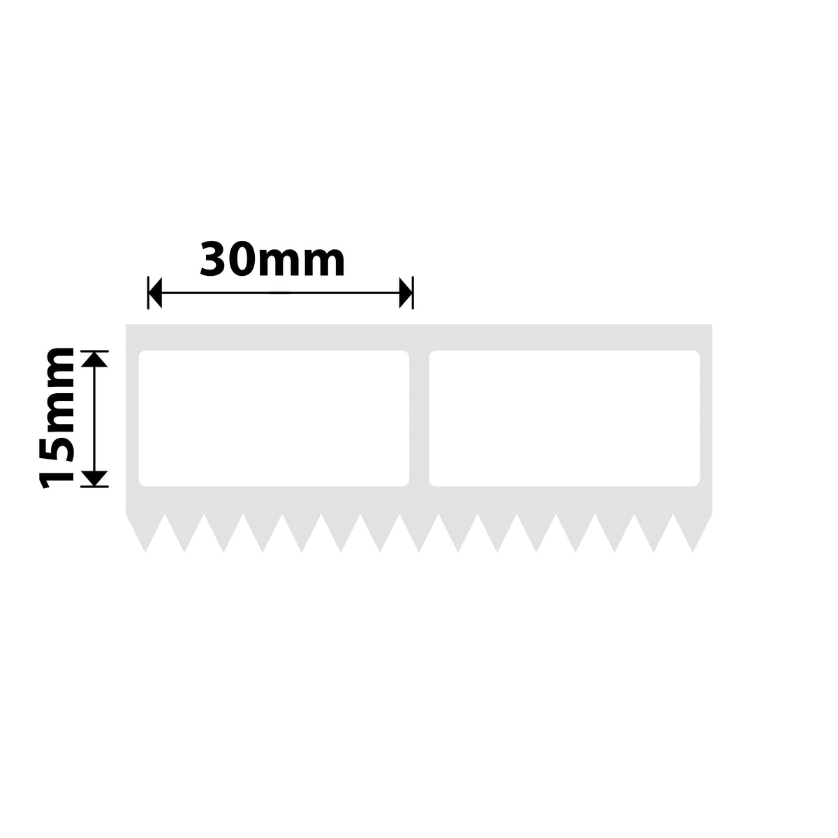 NIIMBOT - K3 Only - 30x15mm/2L - White - 3,320 Labels