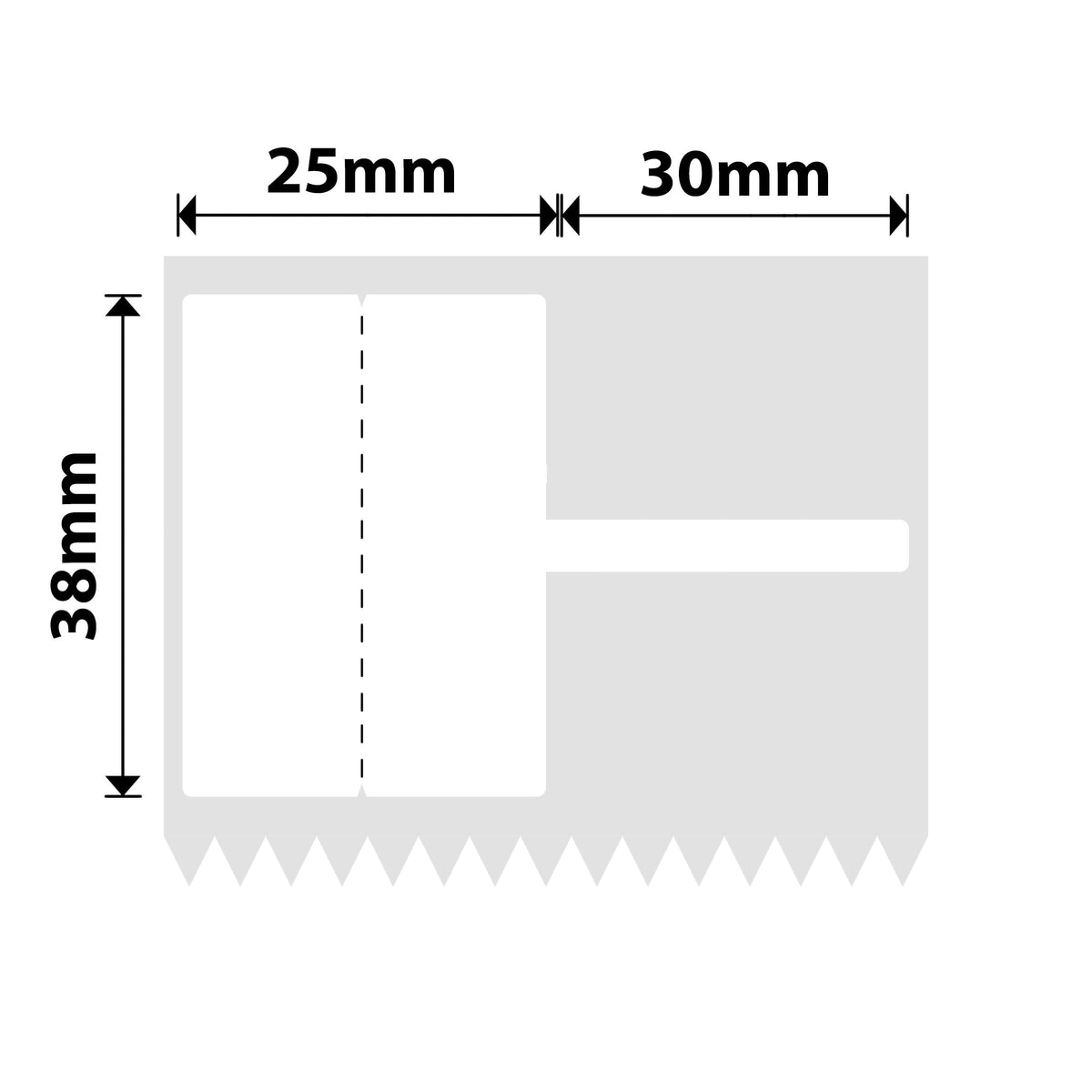 NIIMBOT - K Range - 25x38+30mm - White Cable - 700 Labels