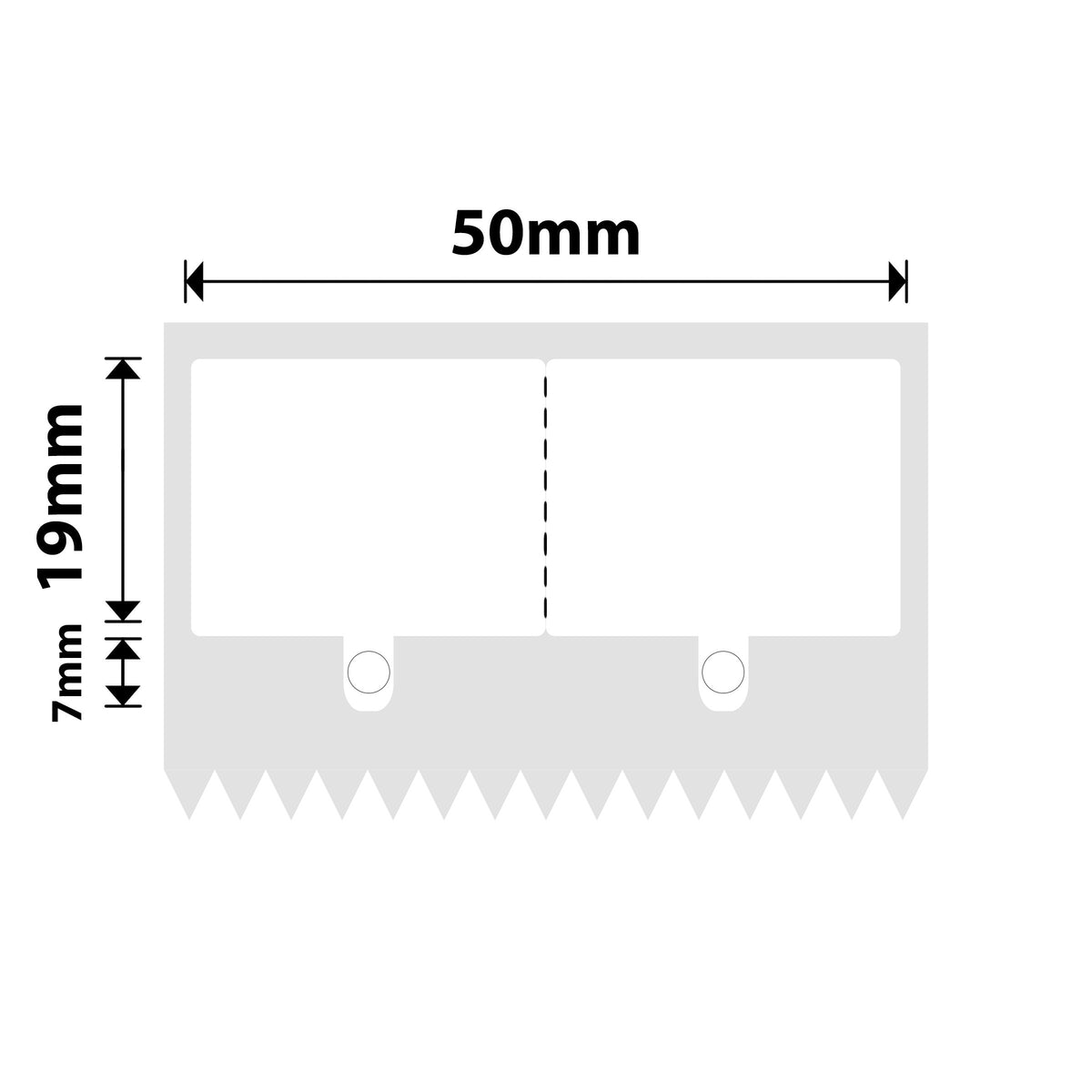 NIIMBOT - K Range - 50x19+7mm - White Jewellery With Hole - 1,030 Labels