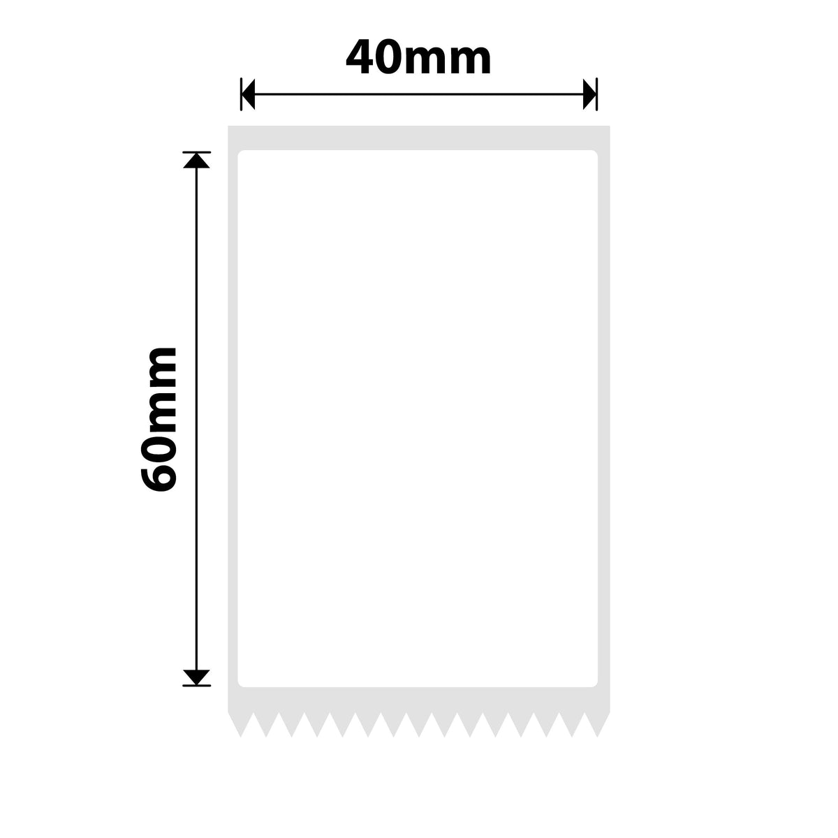 NIIMBOT - M Range - 40x60mm - White PET - 115 Labels