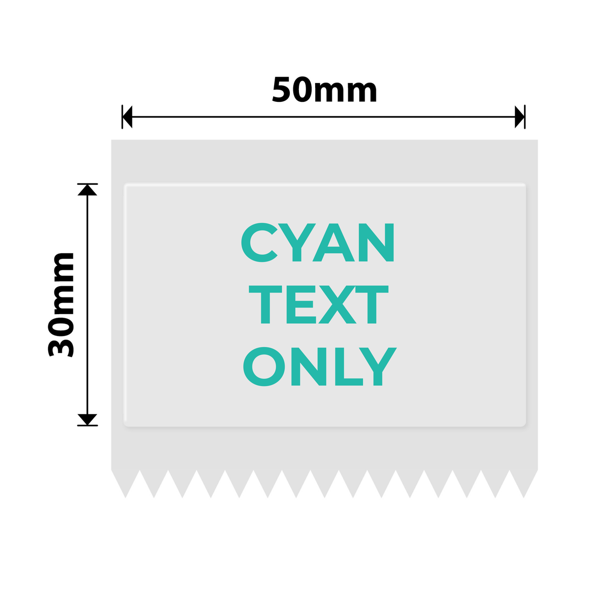 NIIMBOT - B Range - 50x30mm - Transparent Cyan Text - 230 Labels