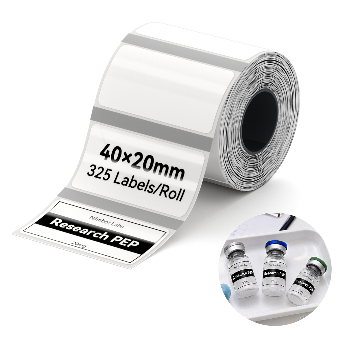 NIIMBOT - M Range - 40x20mm - Transparent - 325 Labels