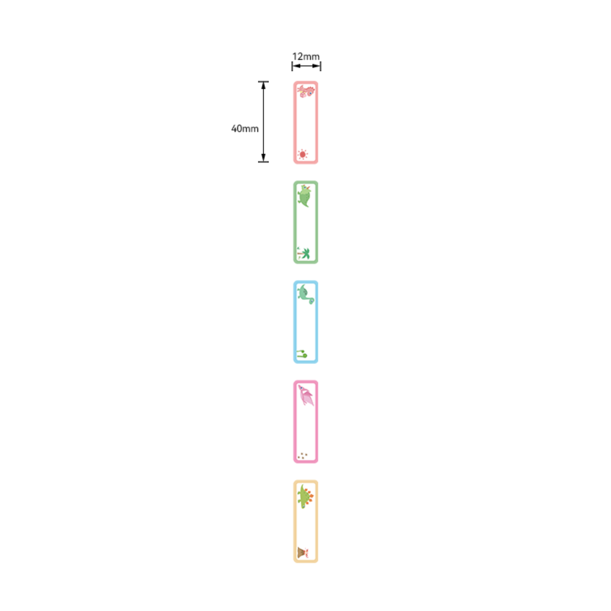 NIIMBOT - D Range - 12x40mm - Dinosaur Pattern - 155 Labels