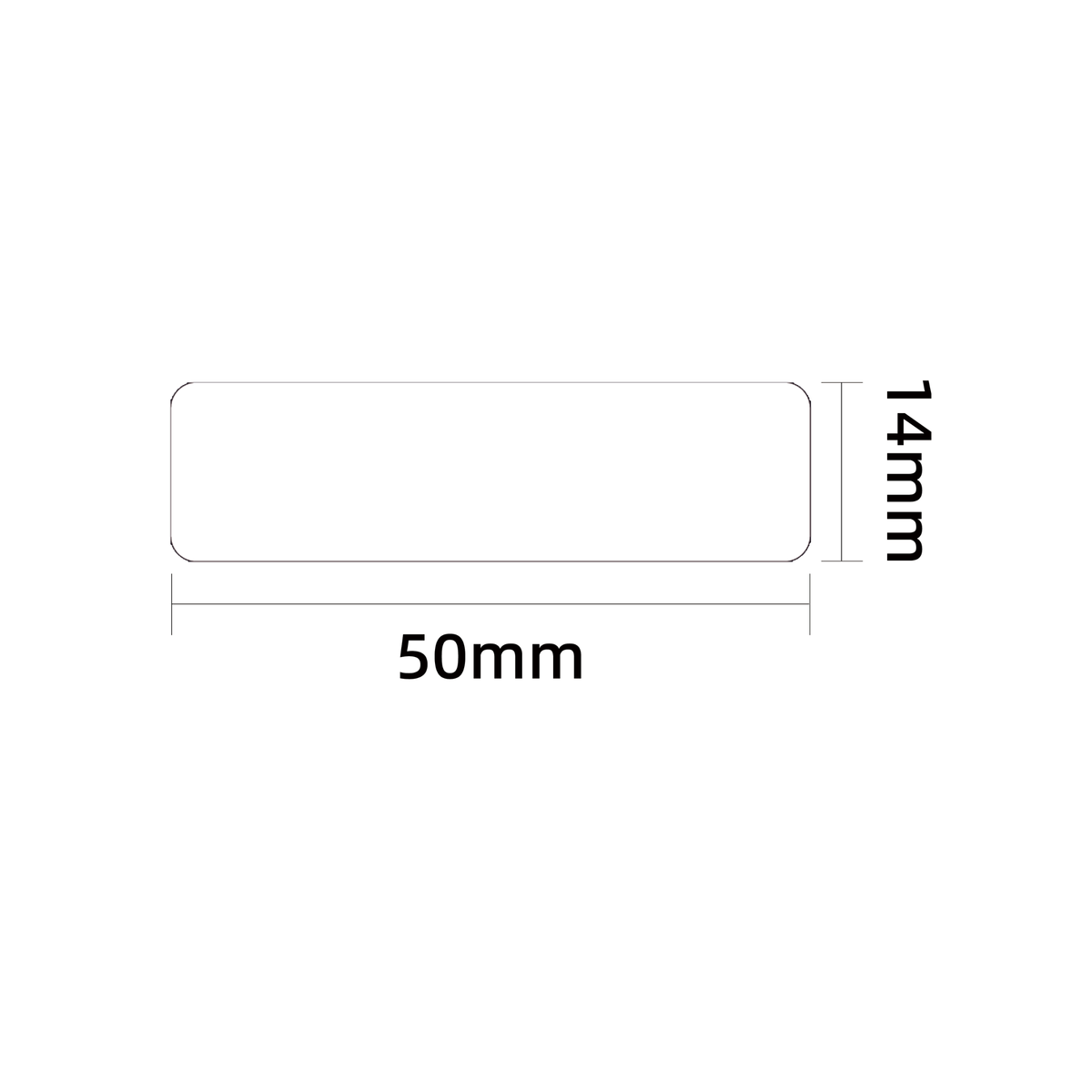 NIIMBOT - N1 - 14x50mm - White Iron On - 50 Labels