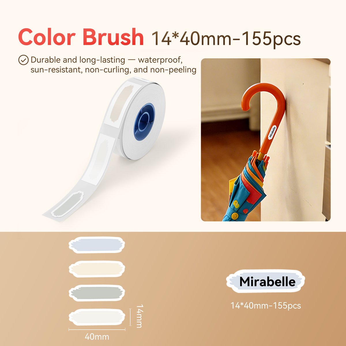NIIMBOT - N1 - 14x40mm - Colorful A - 155 Labels - CN