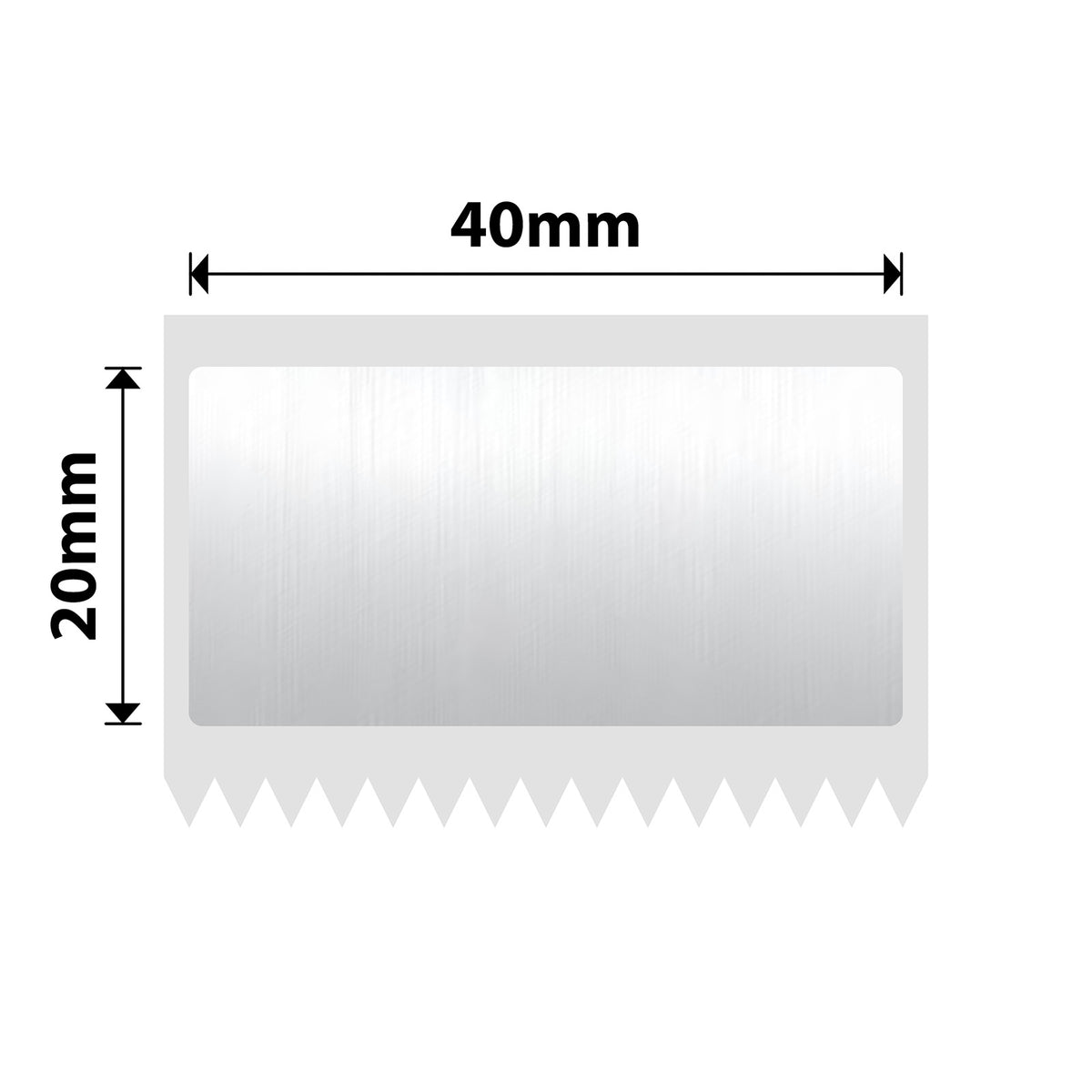 NIIMBOT - M Range - 40x20mm - Brushed Silver - 260 Labels