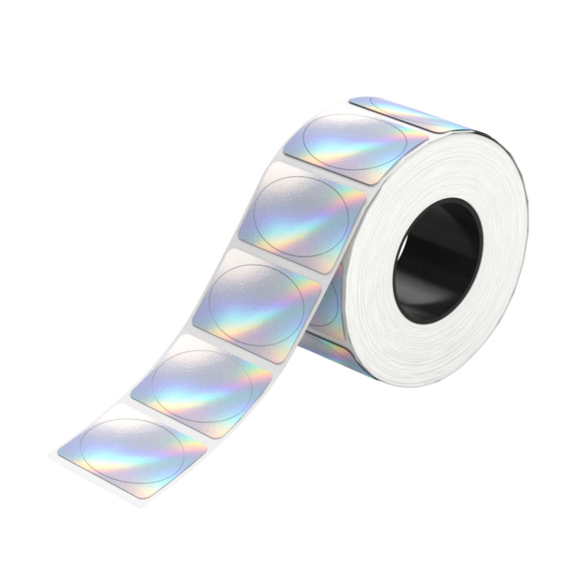 NIIMBOT - M Range - 30x20mm - Silver Laser Holographic Oval - 345 Labels