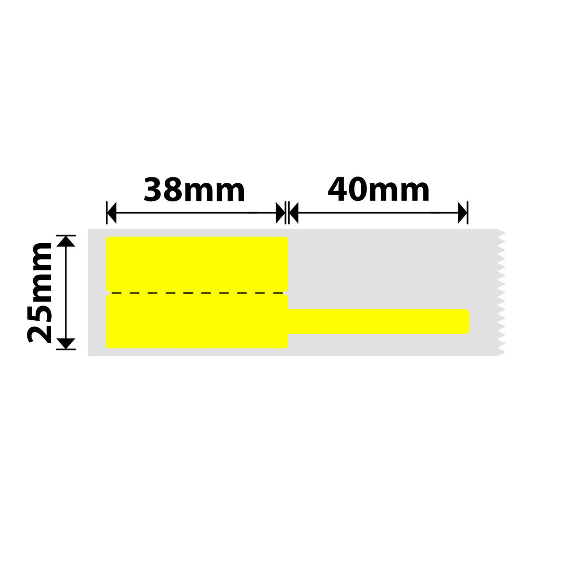 NIIMBOT - M Range - 25x38+40mm - Yellow Cable - 80 Labels