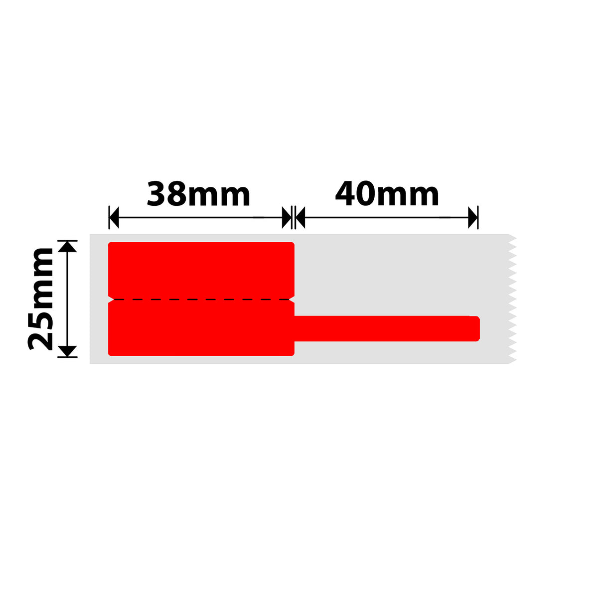 NIIMBOT - M Range - 25x38+40mm - Red Cable - 80 Labels