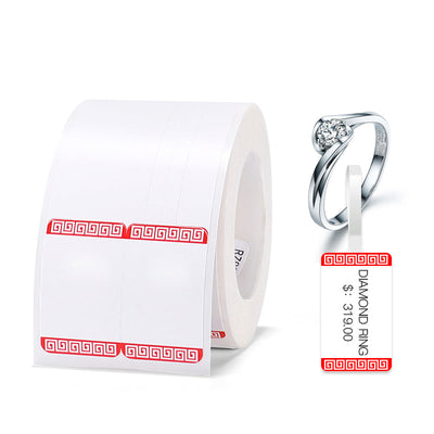 NIIMBOT - B Range - 30x70mm - Red Border Jewellery - 100 Labels