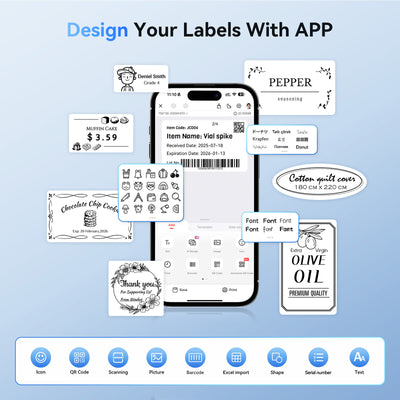 NIIMBOT - B1 Bluetooth Label Printer Incl Label Roll