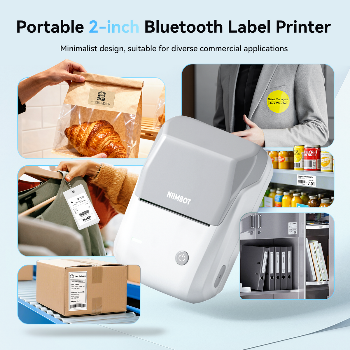 NIIMBOT - B1 Bluetooth Label Printer Incl Label Roll