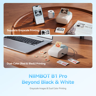NIIMBOT - B1 Pro 300dpi Bluetooth Label Printer Incl Label Roll
