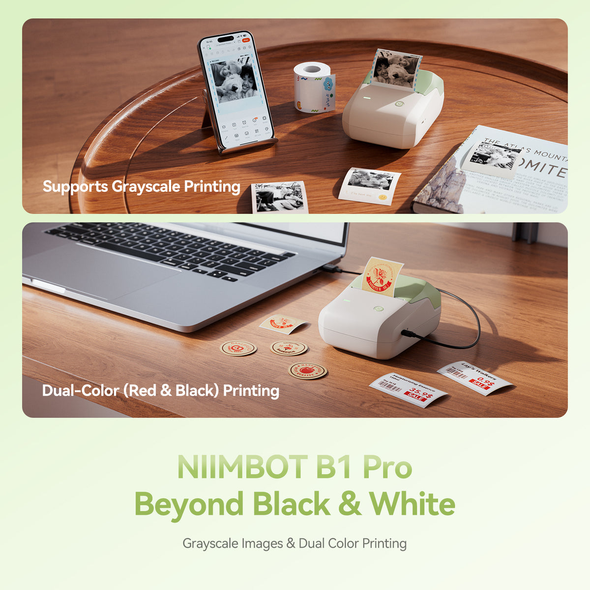 NIIMBOT - B1 Pro 300dpi Bluetooth Label Printer Incl Label Roll