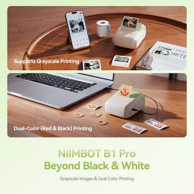 NIIMBOT - B1 Pro 300dpi Bluetooth Label Printer Incl Label Roll