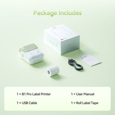 NIIMBOT - B1 Pro 300dpi Bluetooth Label Printer Incl Label Roll