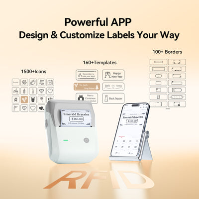 NIIMBOT - B1 Pro 300dpi Bluetooth Label Printer Incl Label Roll