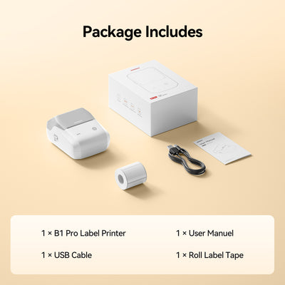 NIIMBOT - B1 Pro 300dpi Bluetooth Label Printer Incl Label Roll