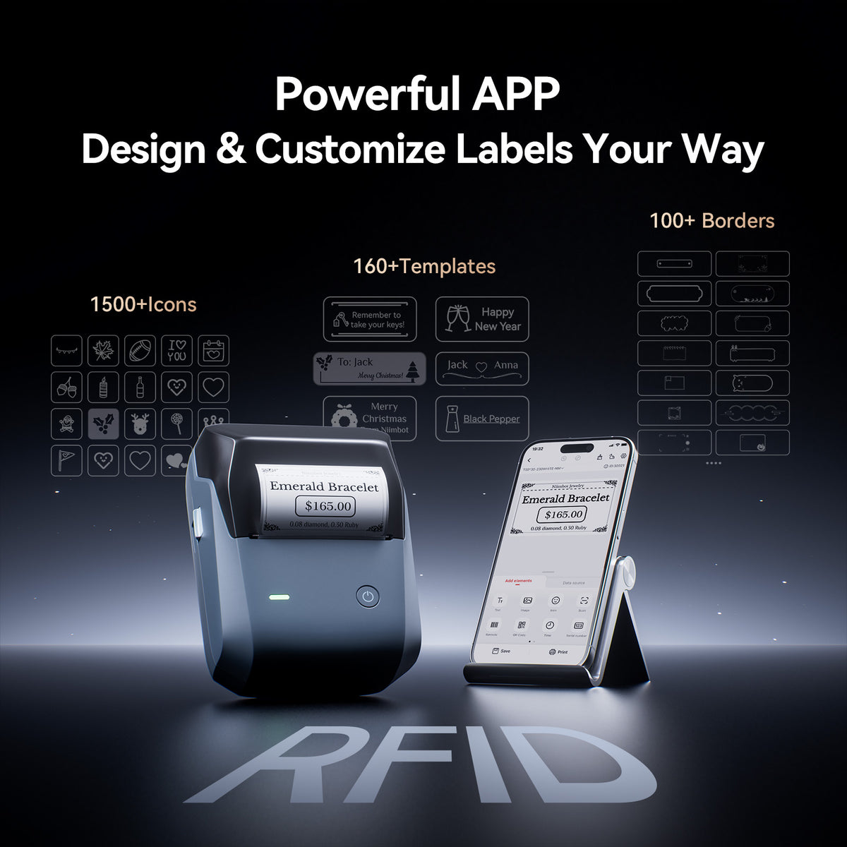 NIIMBOT - B1 Pro 300dpi Bluetooth Label Printer Incl Label Roll