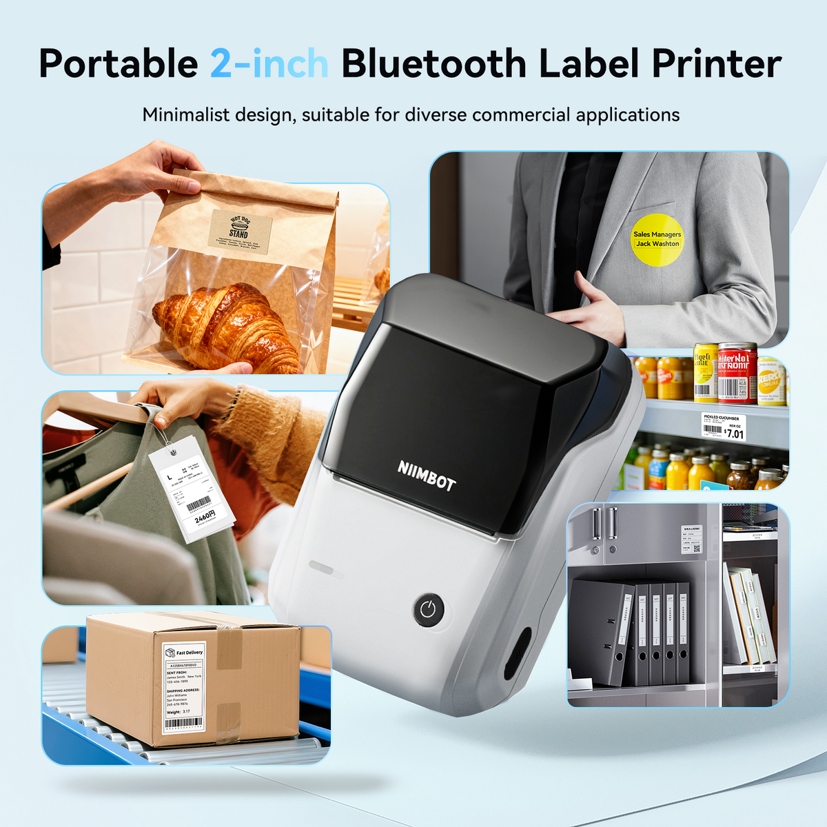 NIIMBOT - B1 Bluetooth Label Printer Incl Label Roll