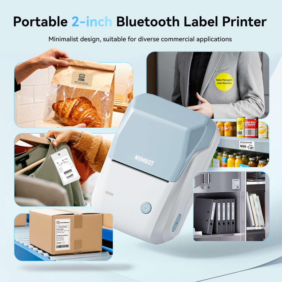 NIIMBOT - B1 Bluetooth Label Printer Incl Label Roll