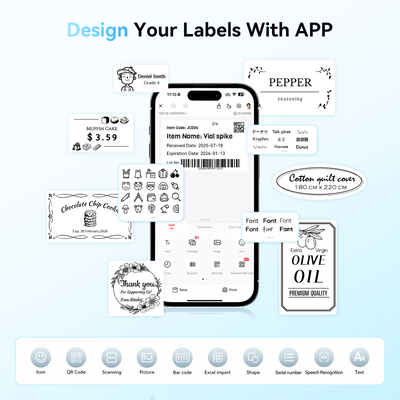 NIIMBOT - B1 Bluetooth Label Printer Incl Label Roll