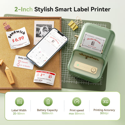NIIMBOT - B21 Pro 300dpi Bluetooth Label Printer Incl Label Roll