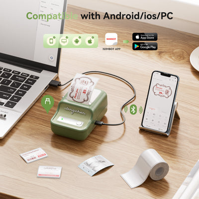 NIIMBOT - B21 Pro 300dpi Bluetooth Label Printer Incl Label Roll
