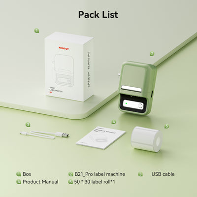 NIIMBOT - B21 Pro 300dpi Bluetooth Label Printer Incl Label Roll