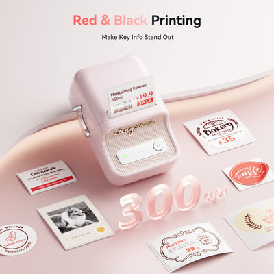NIIMBOT - B21 Pro 300dpi Bluetooth Label Printer Incl Label Roll