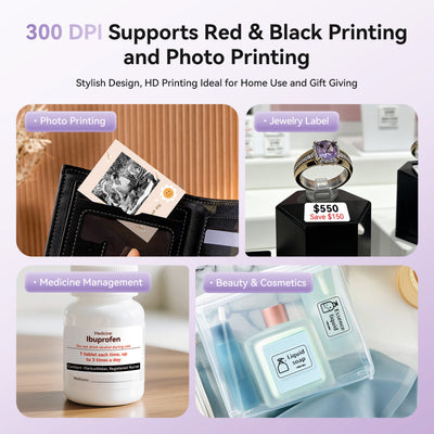 NIIMBOT - B21 Pro 300dpi Bluetooth Label Printer Incl Label Roll