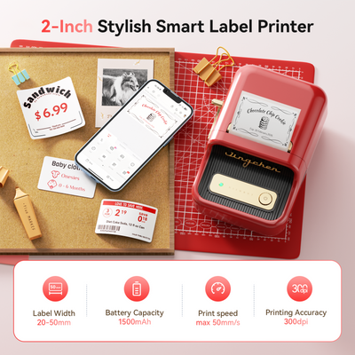 NIIMBOT - B21 Pro 300dpi Bluetooth Label Printer Incl Label Roll