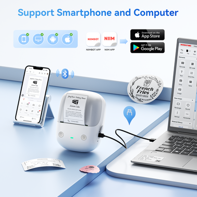 NIIMBOT - B2 Bluetooth Label Printer Incl Label Roll