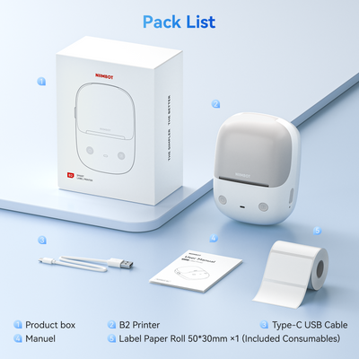 NIIMBOT - B2 Bluetooth Label Printer Incl Label Roll