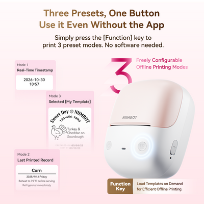 NIIMBOT - B2 Bluetooth Label Printer Incl Label Roll