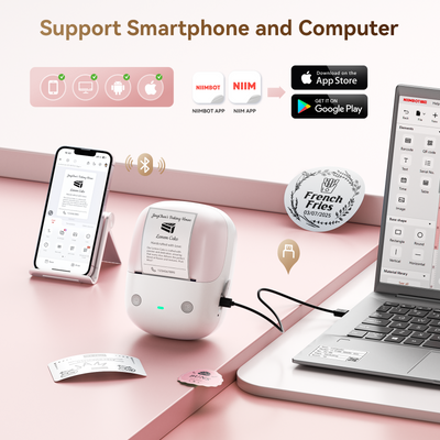 NIIMBOT - B2 Bluetooth Label Printer Incl Label Roll