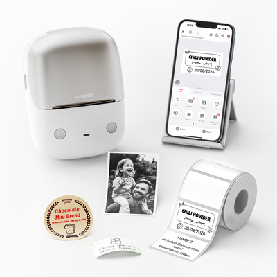 NIIMBOT - B2 Pro 300dpi Bluetooth Label Printer Incl Label Roll